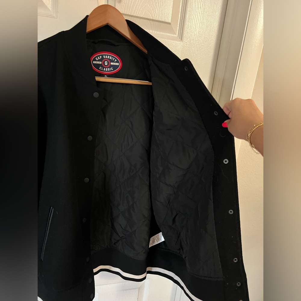 GAP Wool Varsity Logo Boyfriend Jacket - Size XL - NWOT! - UNISEX FIT - Picture 5 of 9